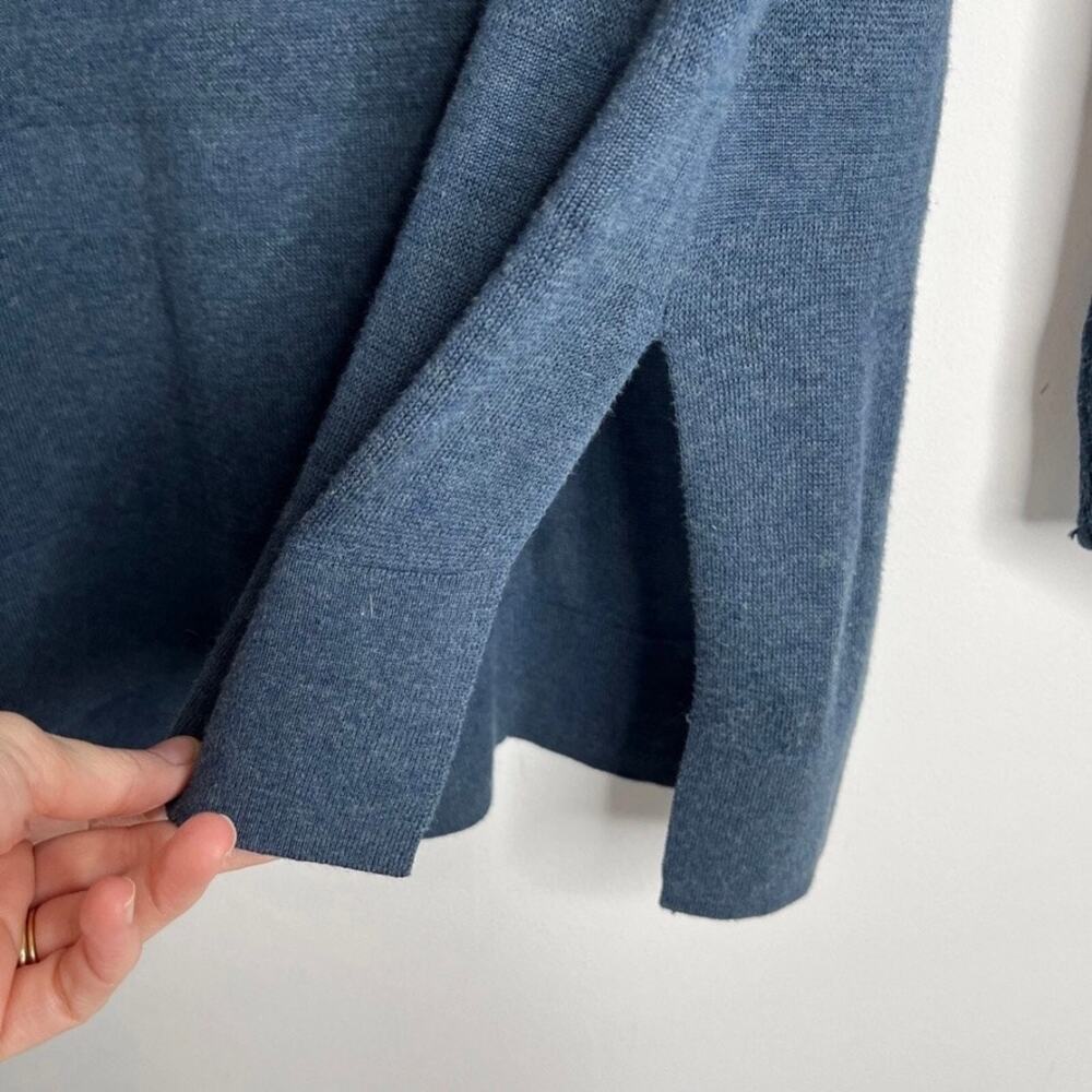 Lou & Grey Women's Shadowstripe Sweater Tunic Size XS Blue Long Sleeve Boat Neck - Picture 7 of 10